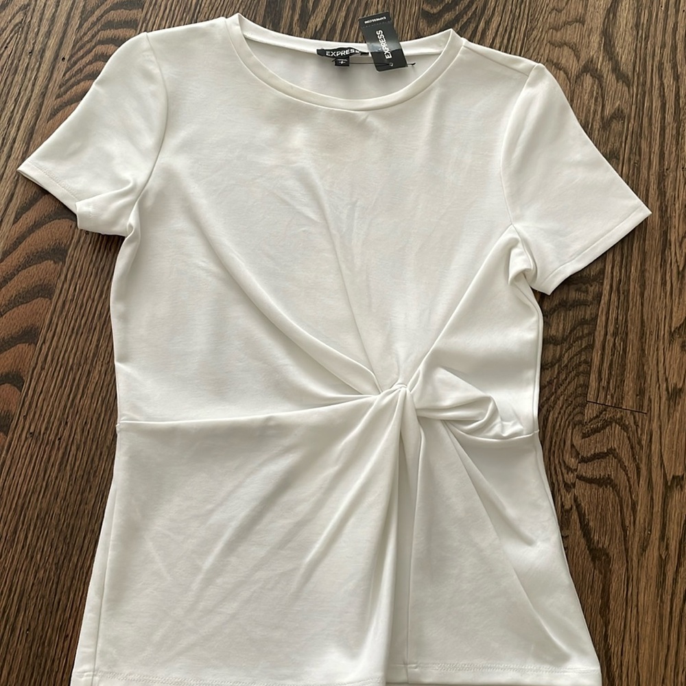 Express white knit top